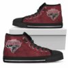 3D Simple Logo Atlanta Falcons Custom Canvas High Top Shoes L98 2