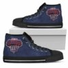 3D Simple Logo New York Giants Custom Canvas High Top Shoes L98 2