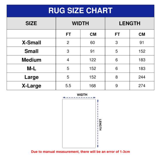 Rug Size Chart