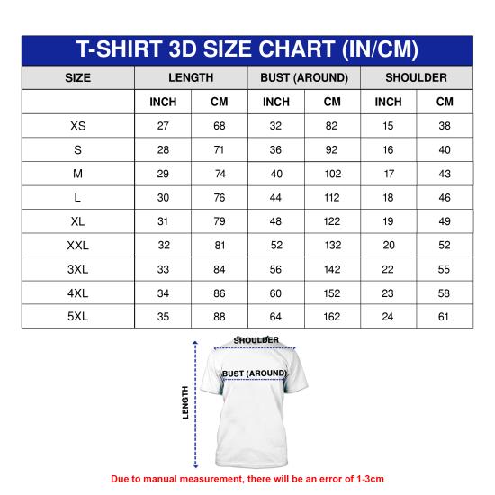 T-shirt Size Chart