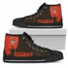 Alien Movie Cleveland Browns Custom Canvas High Top Shoes L98 2