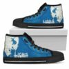 Alien Movie Detroit Lions Custom Canvas High Top Shoes L98 2