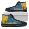 Alien Movie Los Angeles Chargers Custom Canvas High Top Shoes L98 2