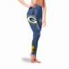 Amazing Blue Jeans Green Bay Packers Leggings 5