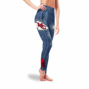 Amazing Blue Jeans Kansas City Chiefs Leggings 3