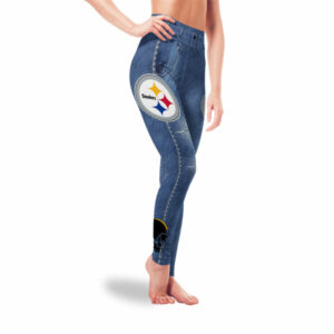 Amazing Blue Jeans Pittsburgh Steelers Leggings 3