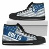 America Flag Italic Vintage Style Indianapolis Colts Custom Canvas 2