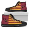 American Flag Arizona Cardinals Custom Canvas High Top Shoes L98 3