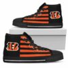 American Flag Cincinnati Bengals Custom Canvas High Top Shoes L98 3