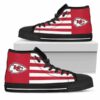 American Flag Kansas City Chiefs Custom Canvas High Top Shoes L98 2