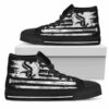 American Flag Vintage Baseball Chicago White Sox MLB Custom Canvas High Top Shoes 2