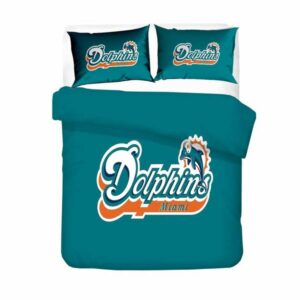 American football team Miami Dolphins pattern Bed Sets rugby team Duvet Cover Sets Bedding Sets for Boys Bedroom 5