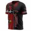 Arizona Cardinals T-shirt graphic heart ECG line 3