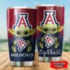 Arizona Wildcats Baby Yoda Custom Name Tumbler 2