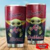 Atlanta Braves Baby Yoda Custom Name Tumbler 3