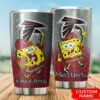 Atlanta Falcons Custom Name SpongeBob SquarePants Tumbler 3