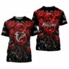 Atlanta Falcons Roses Gift For Fan 3D T Shirt Sweater Zip Hood 2