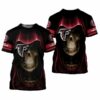 Atlanta Falcons Skull All Over Print Gift For Fan 3D T Shirt Sweat 2