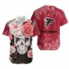 Atlanta Falcons Skull Gift For Fan Hawaiian Graphic Print Short Sl 2