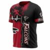 Atlanta Falcons T-shirt graphic heart ECG line 2