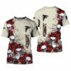 Atlanta Falcons Team Skulls Roses Gift For Fan 3D T Shirt Swea 2