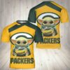 Baby Yoda Green Bay Packers Green Bay Packers 71 Gift for Fan 3D T 2