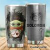 Baby Yoda Love Baltimore Orioles Double-walled Stainless Steel Custom For Baseball Tumbler 3