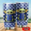 Baby Yoda Love Duke Blue Devils Custom Name Tumbler 3