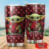 Baby Yoda Love Louisville Cardinals Custom Name Tumbler 3