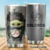 Baby Yoda Love New York Yankees Double-walled Stainless Steel Custom For Baseball-MLB Fans-Tumbler 3