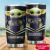 Baltimore Ravens Baby Yoda Tumbler Custom Name 3