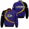 Baltimore Ravens Bomber Jacket graphic curve 2