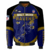 Baltimore Ravens Bomber Jacket Graphic Running men gift for fans 2