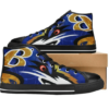 Baltimore Ravens Football 6 Custom Canvas High Top Shoes L98 2