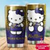 Baltimore Ravens Hello Kitty Custom Name Tumbler 2