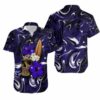 Baltimore Ravens Skull and Hibiscus Flower Gift For Fan Hawaii Shi 2