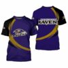 Baltimore Ravens T-shirt curve Style gift for men 2