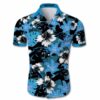 Beach Shirt Carolina Panthers Hawaiian Shirt Tropical Flower Short Sleeve Slim Fit Body 3