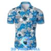 Beach Shirt Detroit Lions Hawaiian Shirt Tropical Flower Short Sleeve Slim Fit Body 3