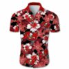 Beach Shirt Tampa Bay Buccaneers Hawaiian 3D Shirt Tropical Flower Short Sleeve Slim Fit Body 2