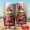 Boston Red Sox Baby Yoda Custom Name Tumbler 3