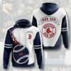 Boston Red Sox MLB Team Logo Fire Baseball Gift For Fan 3D Hoodie All 2