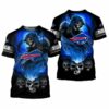 Buffalo Bills Skulls Devil Skeleton Gift For Fan 3D T Shirt Sw 2