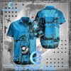 Carolina Panthers Hawaiian Shirt Style Short Skull 3D 5