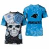 Carolina Panthers Skull Gift For Fan 3D T Shirt Sweater Zip Hoodie 2