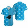 Carolina Panthers Stripes and Skull Hawaii Shirt and Shorts Summer 2