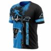 Carolina Panthers T-shirt graphic heart ECG line 2