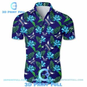 Charlotte Hornets Hawaiian Shirt Small Flowers 3