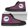 Chevron Broncos Buffalo Bills Custom Canvas High Top Shoes L98 2