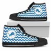 Chevron Broncos Detroit Lions Custom Canvas High Top Shoes L98 3